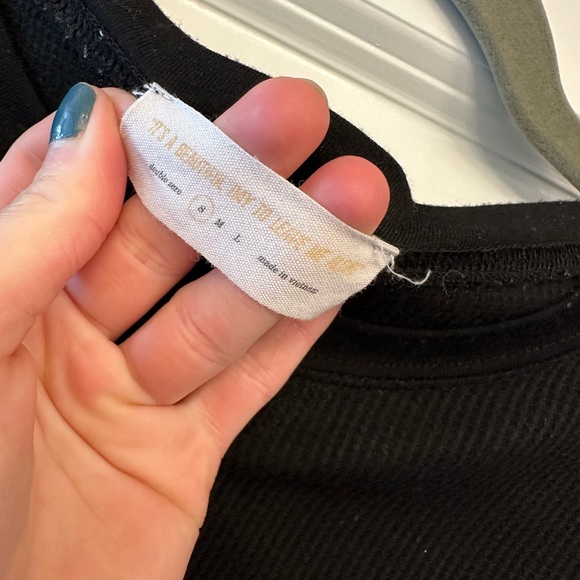 Double Zero Black Waffle Knit Tee - Picture 8 of 8